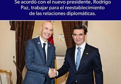 El presidente Paz se reunió en La Paz con el Director General del Ministerio…