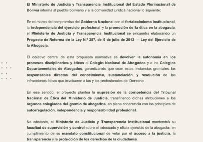 #GrupoFides | #ANF El Ministerio de Justicia informa que trabaja en una reforma a…