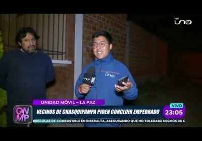 Vecinos de Chasquipampa piden apoyo del municipio para concluir el empedrado