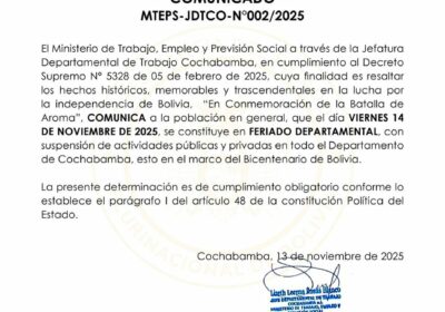#GrupoFides | #ANF El Ministerio de Trabajo informa que, en conmemoración de la Batalla…