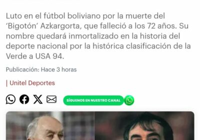Adiós Bigotón eterno. Con tu liderazgo nos llevaste a la gloria mundialista, con tu…