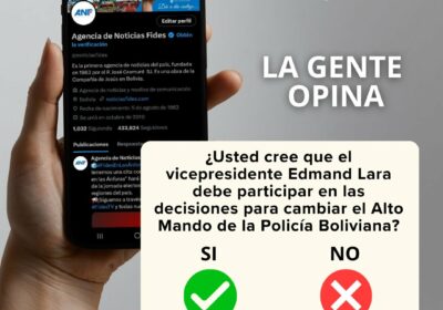 #LaGenteOpina | Participe de nuestro sondeo de opinión: ¿𝐔𝐬𝐭𝐞𝐝 𝐜𝐫𝐞𝐞 𝐪𝐮𝐞 𝐞𝐥 𝐯𝐢𝐜𝐞𝐩𝐫𝐞𝐬𝐢𝐝𝐞𝐧𝐭𝐞 𝐄𝐝𝐦𝐚𝐧𝐝…