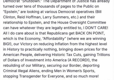 🇺🇸 | ÚLTIMA HORA: El presidente Trump sobre los archivos de Epstein: “Los republicanos…