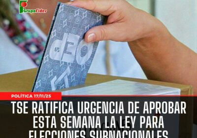 #GrupoFides | #ANF El TSE reiteró la urgencia de que la Asamblea Legislativa apruebe…