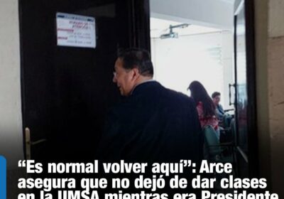 #GrupoFides | #ANF #Política Arce ingresó a dictar su clase de “Economía Monetaria” en…