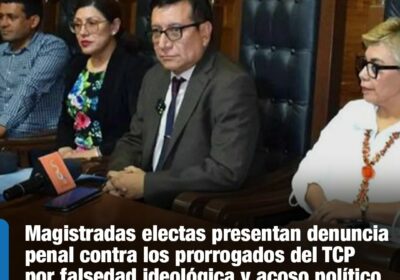 #GrupoFides | #ANF #Seguridad Las magistradas del TCP demandantes son: Paula Prudencio y Amalia…