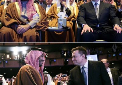 | Elon Musk junto al príncipe heredero y primer ministro Mohammed bin Salman de…