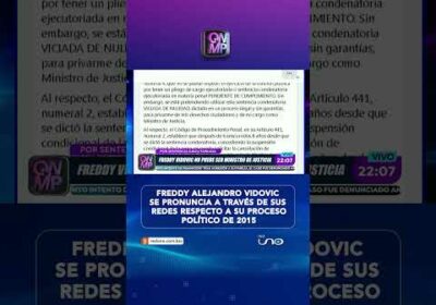 Vidovic denuncia proceso político y defiende sus derechos ciudadanos