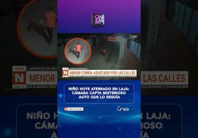 Niño huye aterrado en Laja: cámara capta misterioso auto que lo seguía