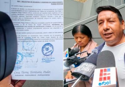 Mediante una nota, el expresidente Evo Morales y representantes del Trópico de Cochabamba han…