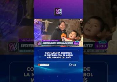 Cochabamba enciende la Navidad con el árbol más grande del país