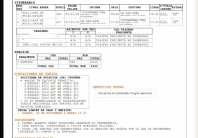 El Gral. Zúñiga debería estar mañana en La Paz para rendir su declaración ampliatoria.…