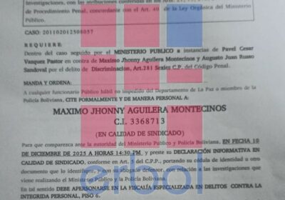 El Ministerio Público citó al exviceministro de Régimen Interior y Policía, Jhonny Aguilera, para…